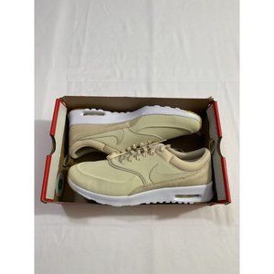 New Women’s Size 12 Gold Nike Air Max Thea PRM LEA Running Shoes FJ9304 204